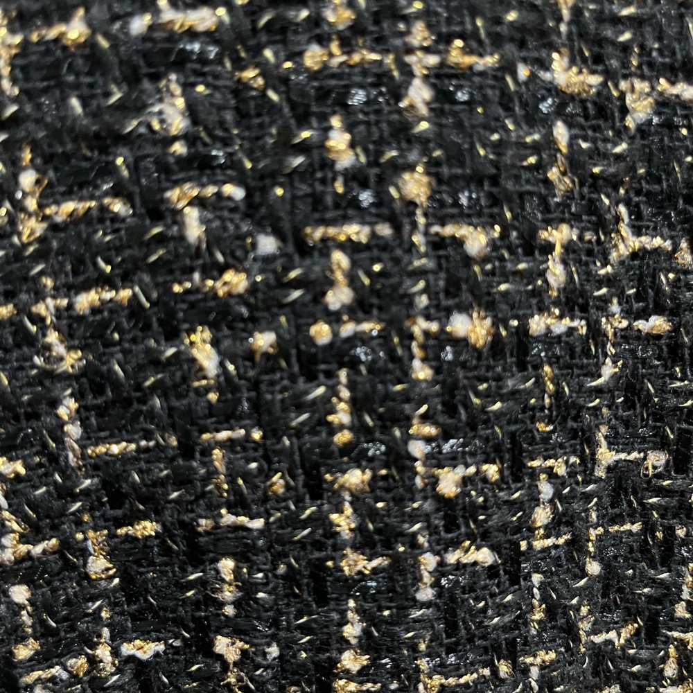 NWT Black and Gold Metallic Tweed Blazer - Picture 3 of 5
